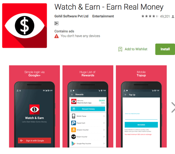 watch and earn- make money apps