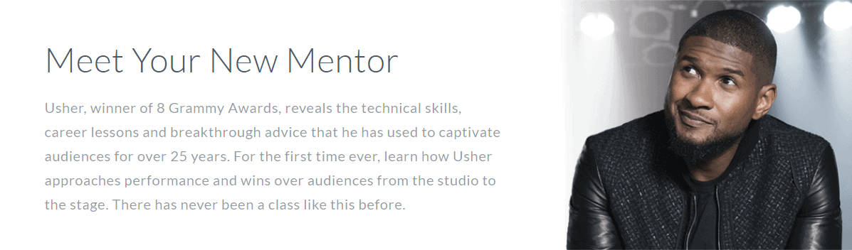 Mentor de revisão da Usher Masterclass