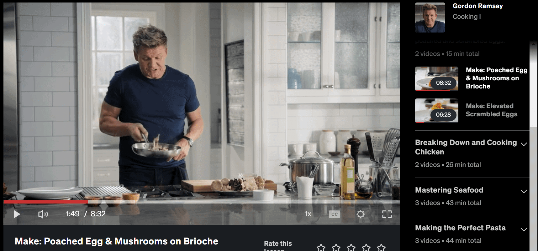 Gordon Ramsay Masterclass Review -poached eggs