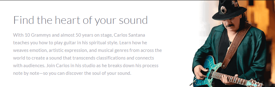 Carlos Santana MasterClass Review - heart of your sound
