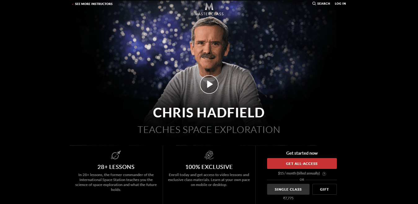 Crítica Chris Hadfield Masterclass