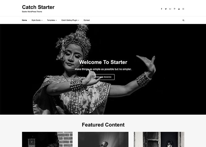 catch starter theme framework