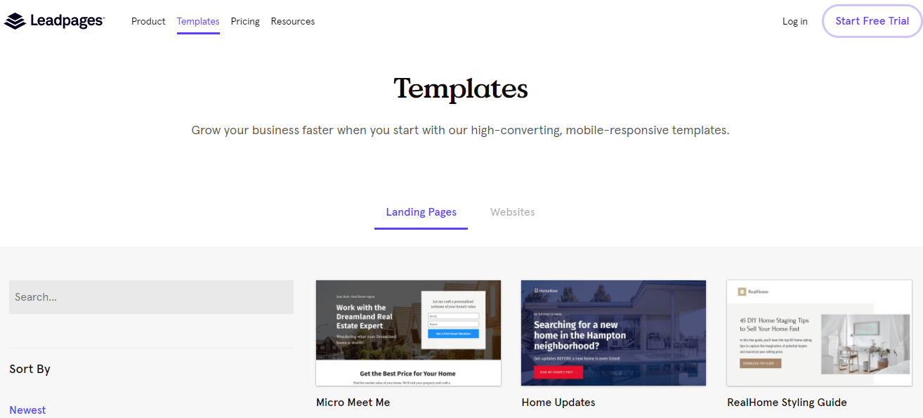 Leadpage Tamplates Overview