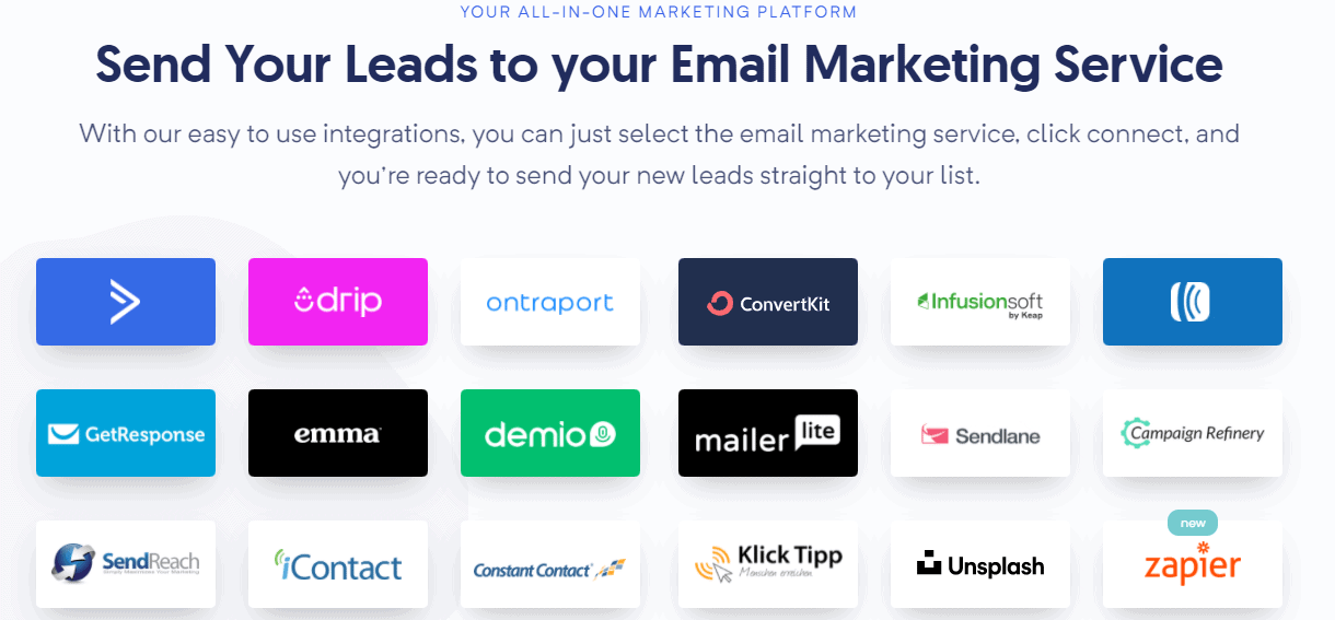 OptimizePress-Integrationen vs. Leadpages