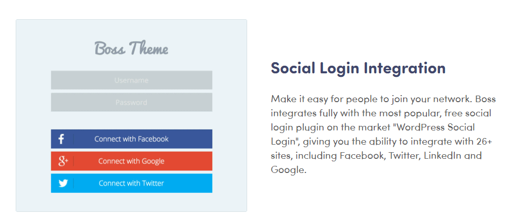 Boss Theme Social Login