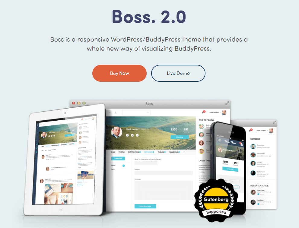 Boss Theme - Buddyboss Theme Alternatives