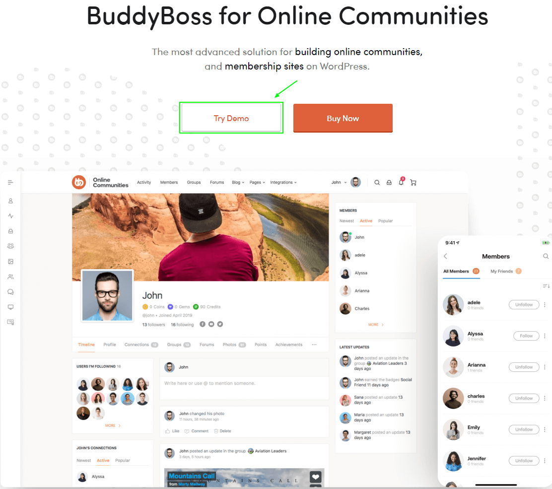 BuddyBoss Online Communities