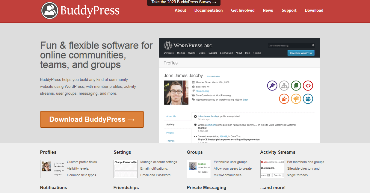 Огляд BuddyPress