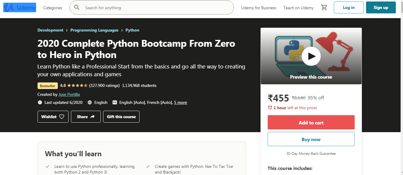 Best Udemy Courses - Python Bootcamp