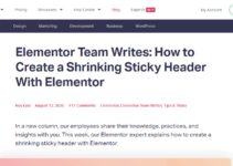Elementor Sticky Header 2023: Everything You Need To Know About!