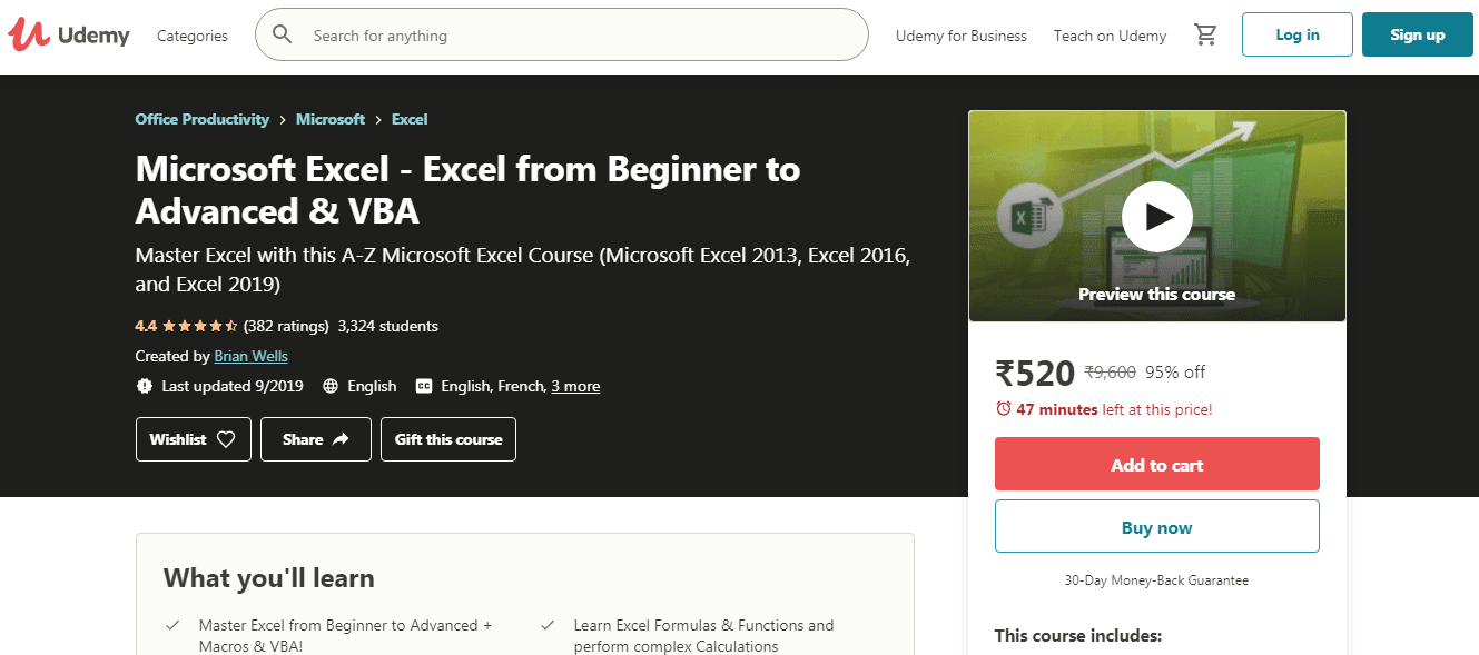 Best Udemy Courses - MS Excel