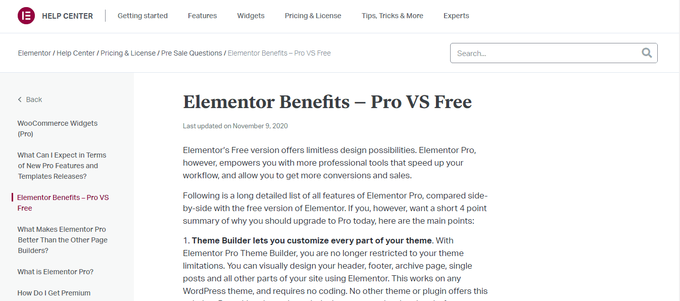 Elementor Benefits
