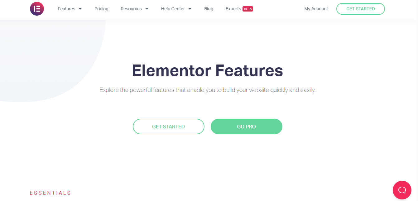 Elementor Features