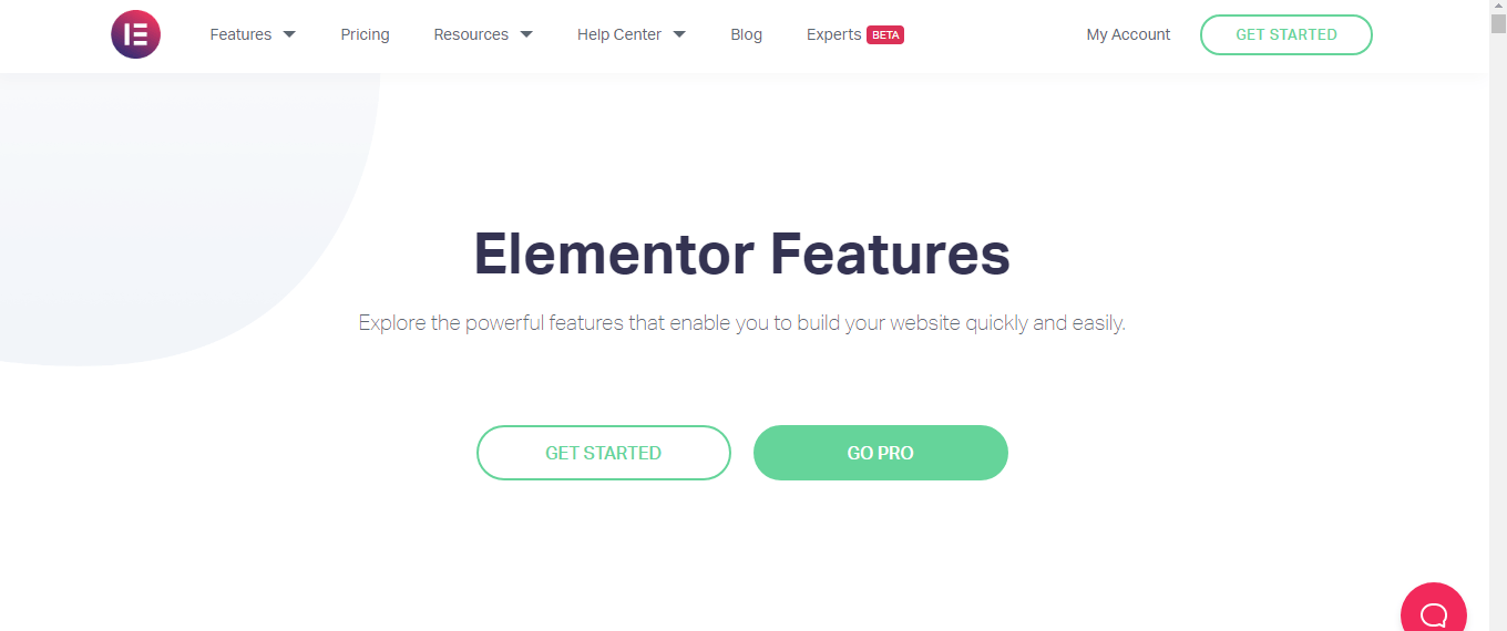 Elementor Features