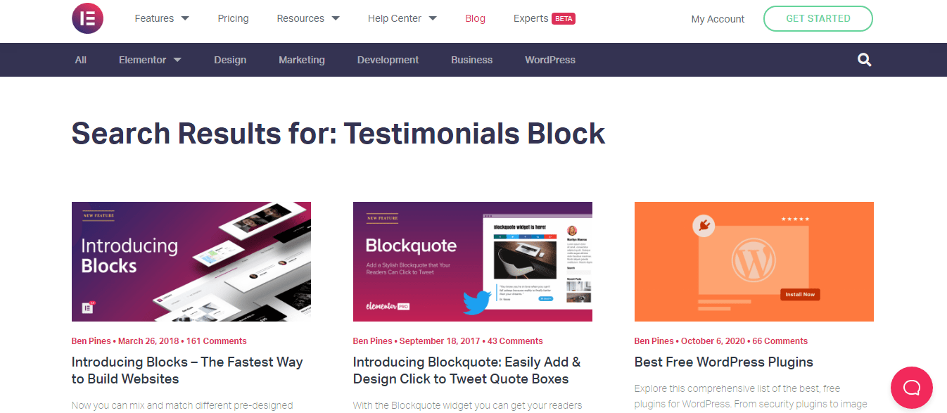 Testimonial Blocks
