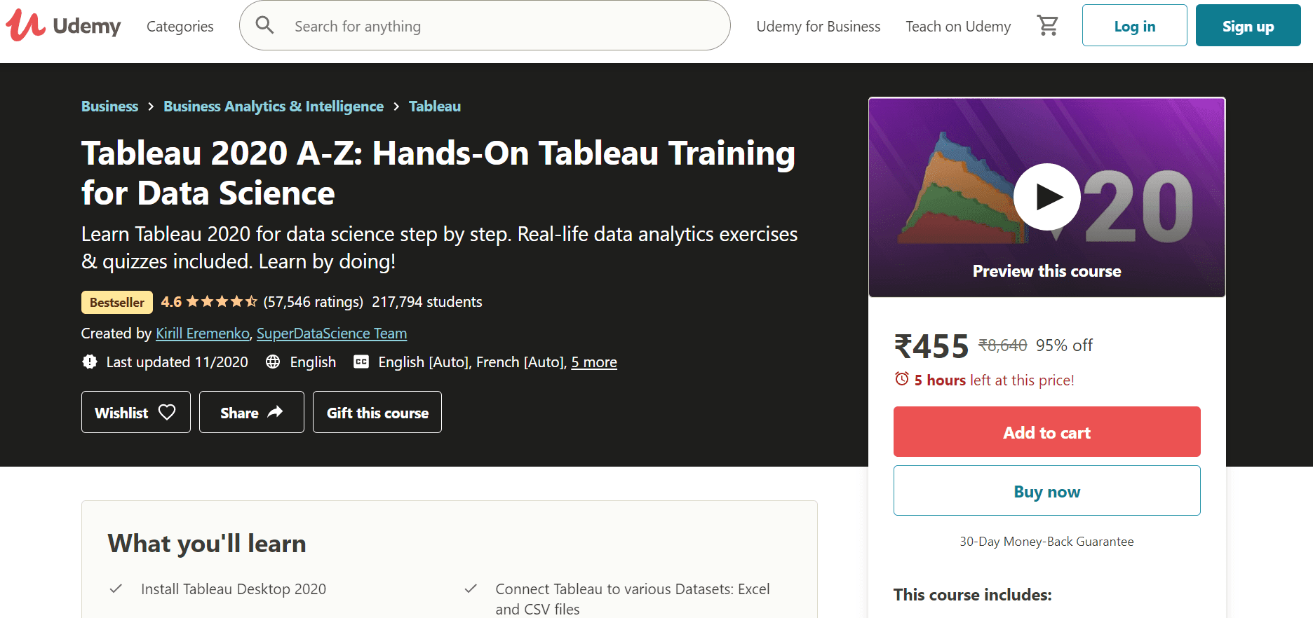 Udemy - Tableau Training