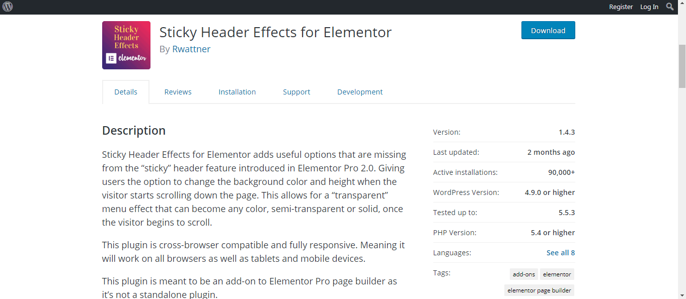 How To Create Elementor Sticky Transparent Header