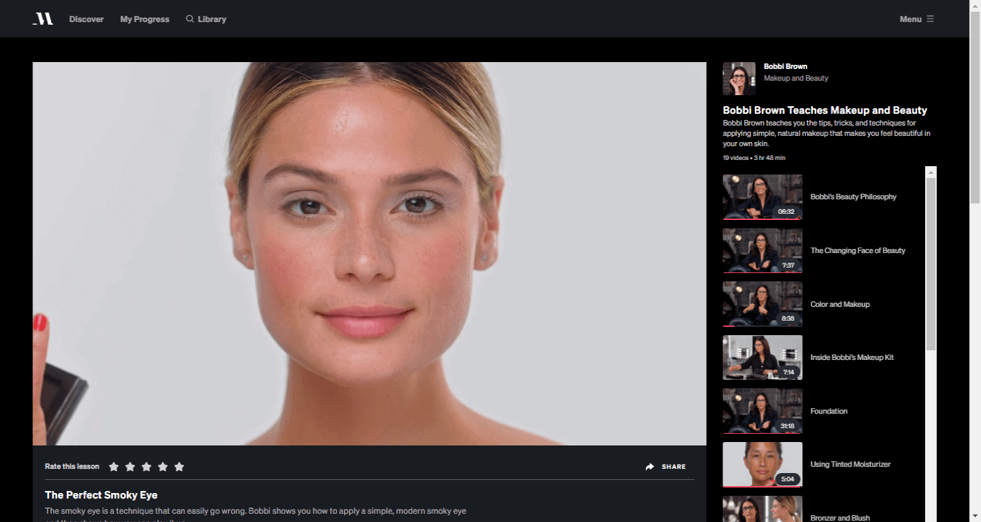 Revisión de la clase magistral de Bobbi Brown - Descripción general