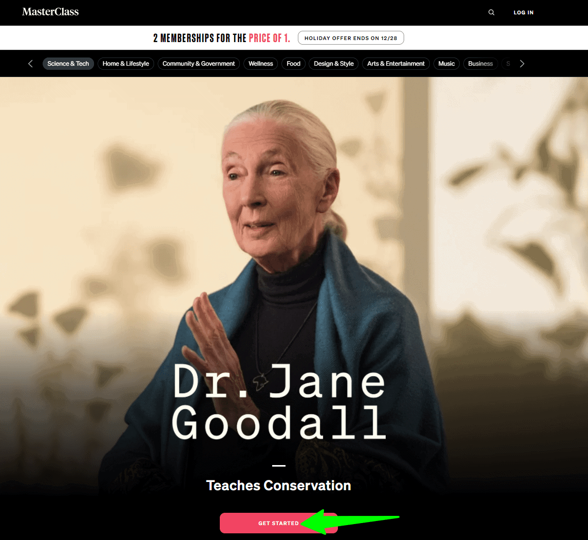 Jane Goodall Conservation Masterclass Review