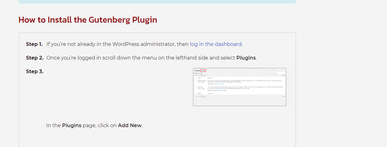 How to install Gutenberg plugin