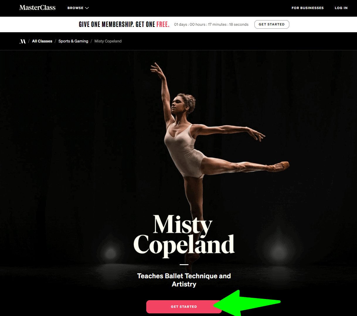 Misty Copeland Masterclass Review