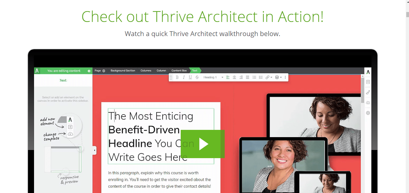 Thrive Architect- Unique Features
