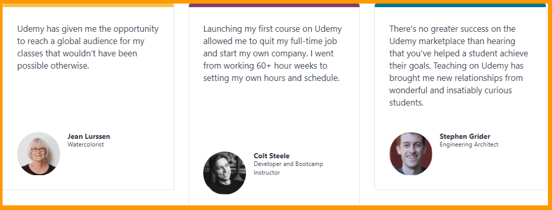 Udemy - Testimonials