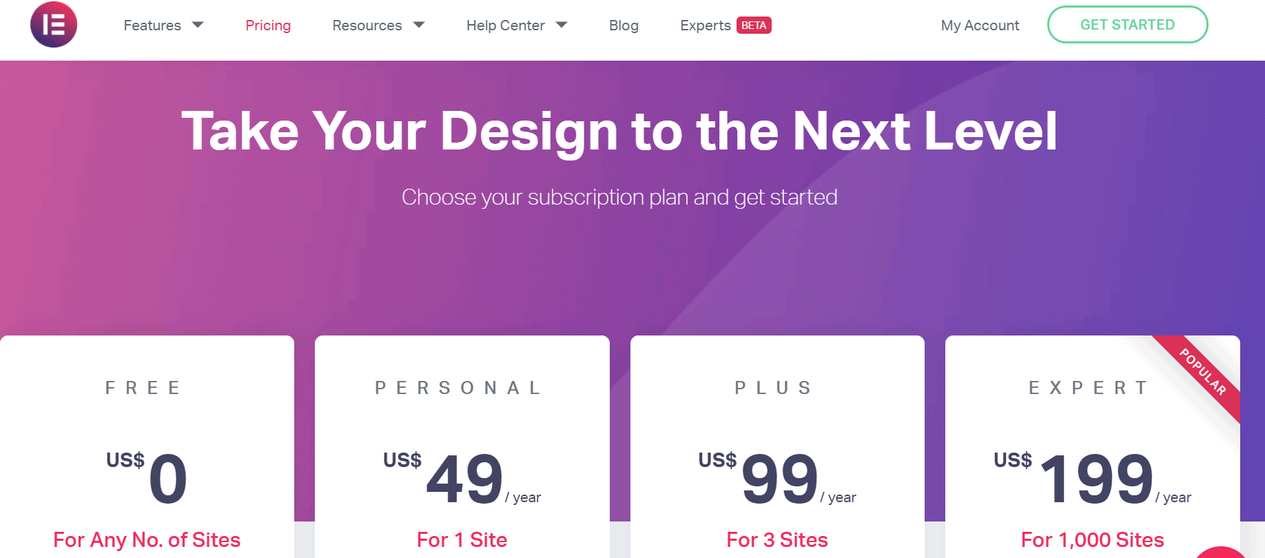 pricing plan