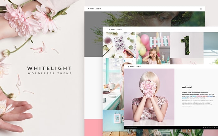 Best Pink WordPress Themes- white light