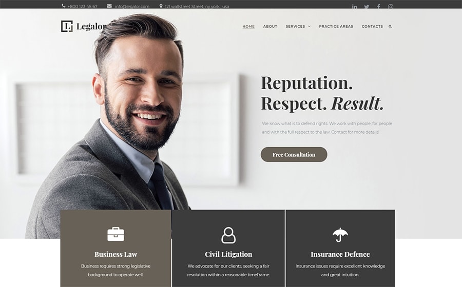 Legalor - Best WordPress Themes For Non-Techies