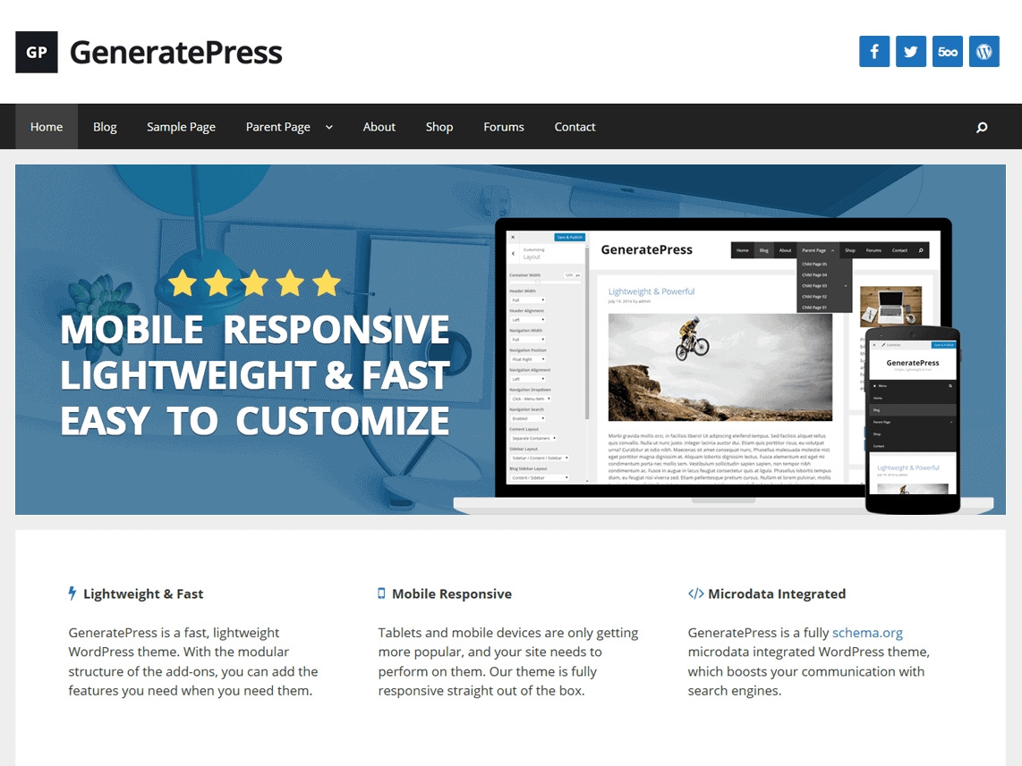 GeneratePress Child Theme