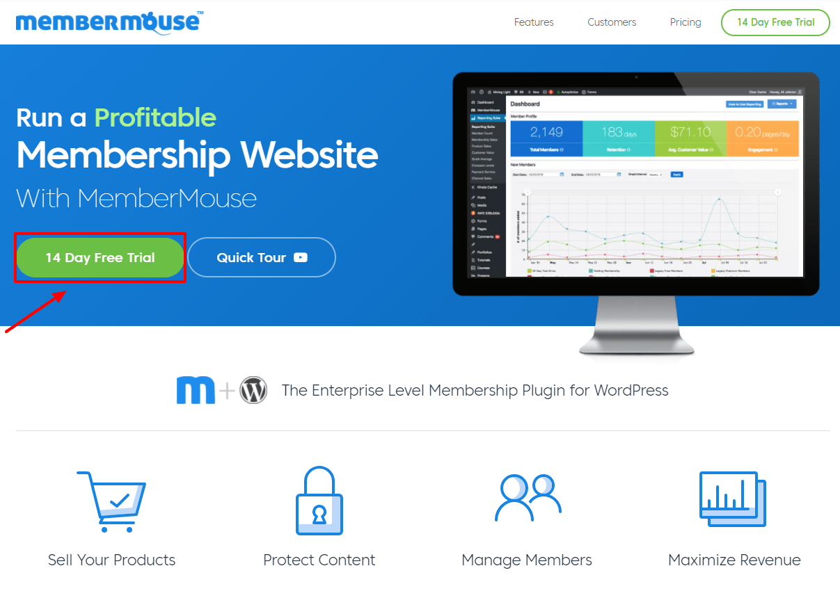 Best WordPress Membership Plugins - MemberMouse: