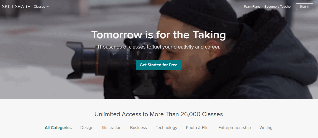 Udemy Alternatives - skillshare