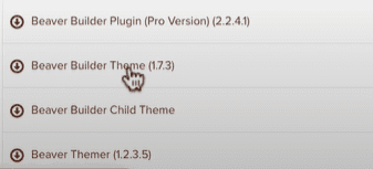 Download the Beaver Builder Theme and child theme