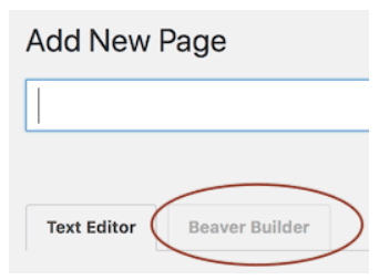 Can’t see the Beaver Builder tab