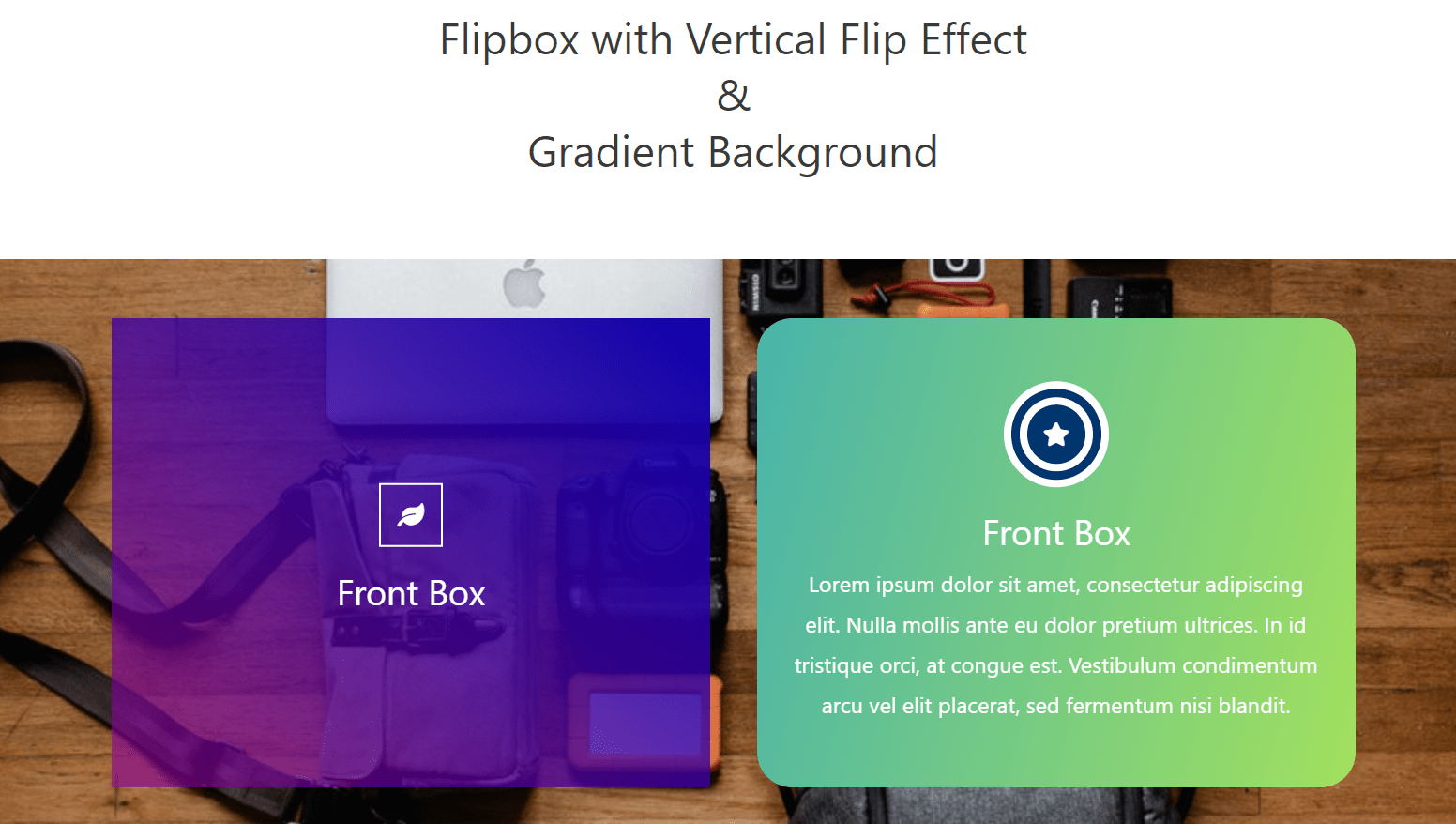 Flipbox with Vertical Flip Effect