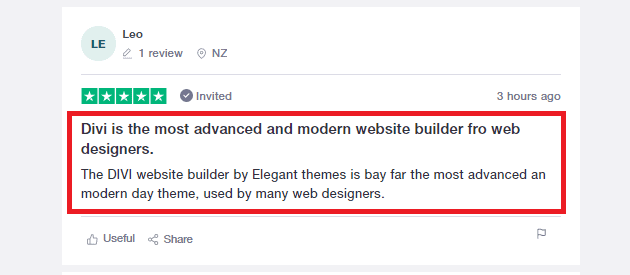 Divi Testimonial