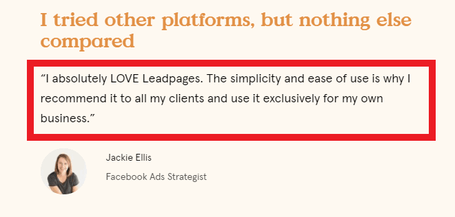 Leadpages customer review