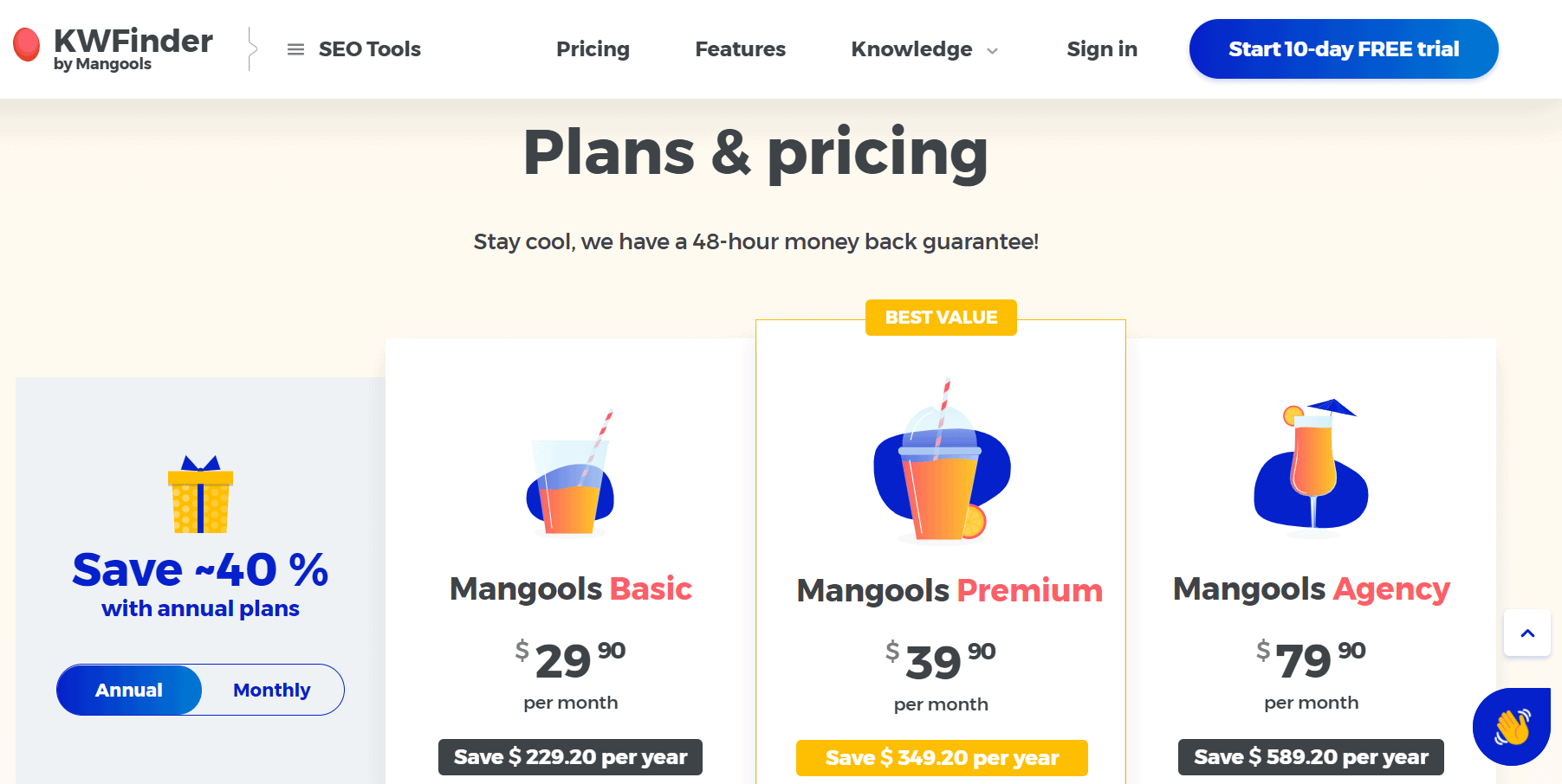 KWFinder by Mangools  Price Plan