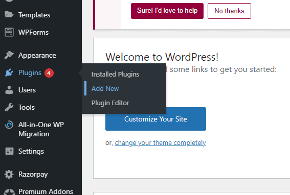 add new - How to Install WordPress Plugins