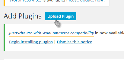 Upload Plugin.