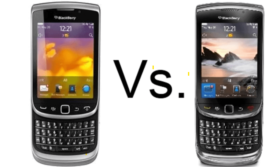 comparação da tocha blackberry