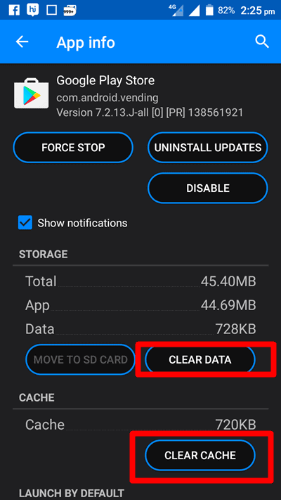 clear-cache and data