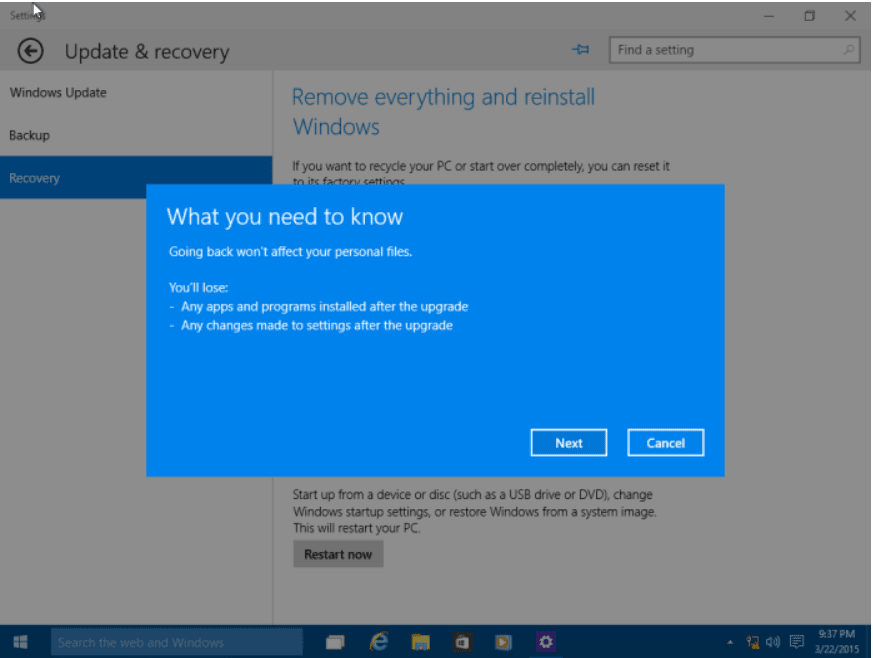 how to downgrade preinstalled windows 5