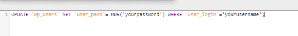 set password