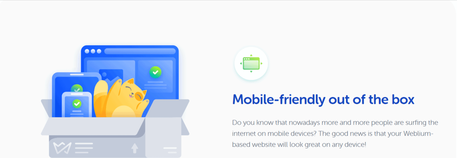 Weblium mobile site builder