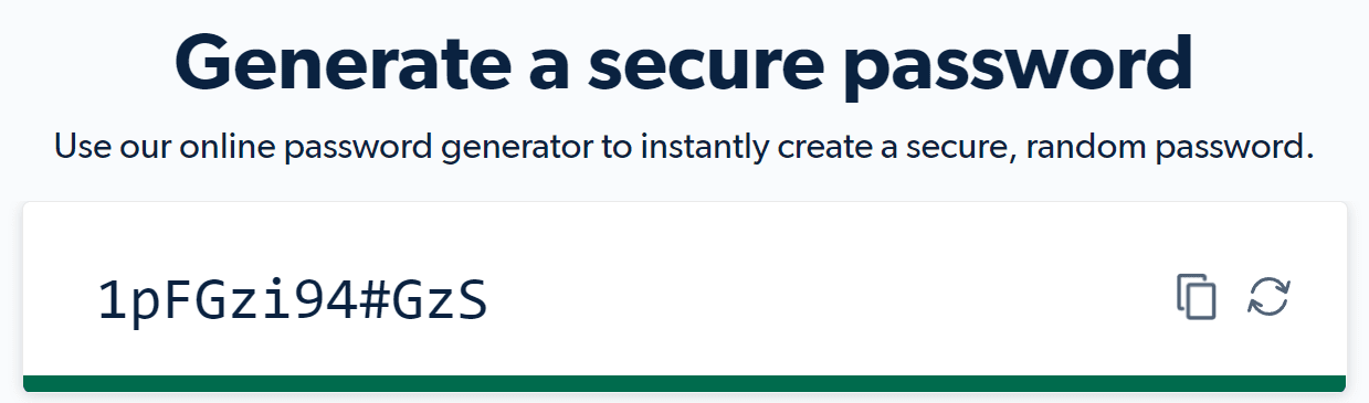 generate secure password