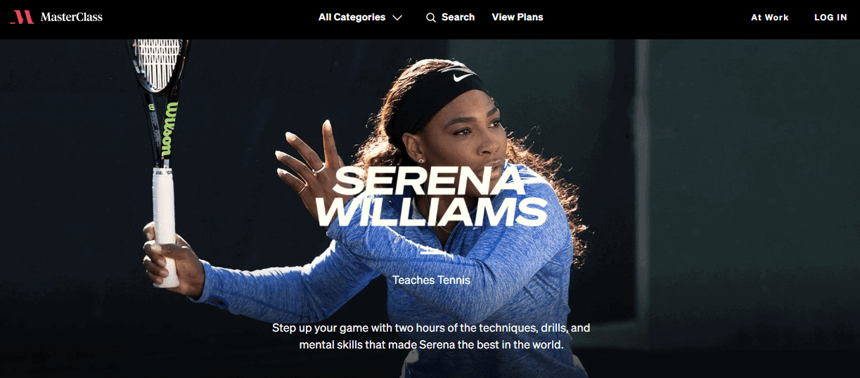 serena williams masterclass