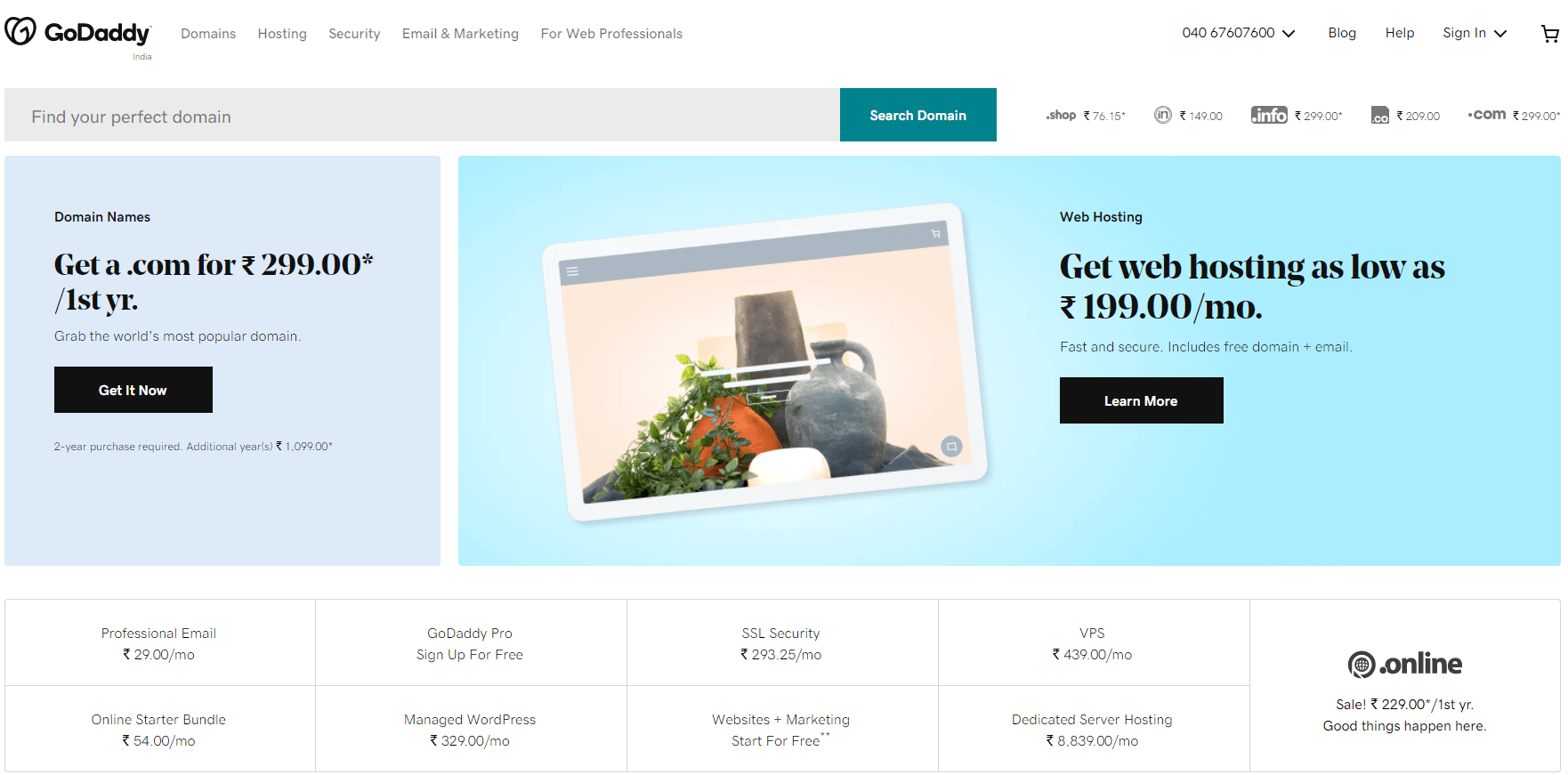 GoDaddy Main — narzędzie do tworzenia witryn restauracji