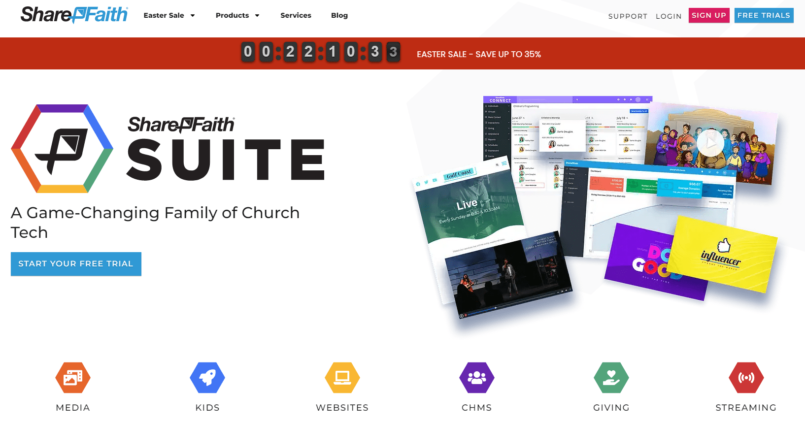 Sharefaith Main - Best Church Website Builder